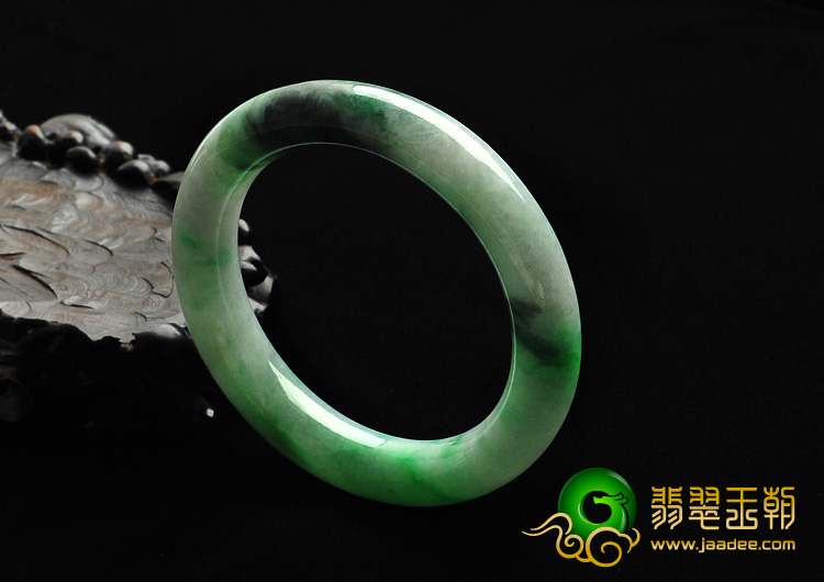糯冰种飘花缅甸翡翠A货手镯（57.2mm）