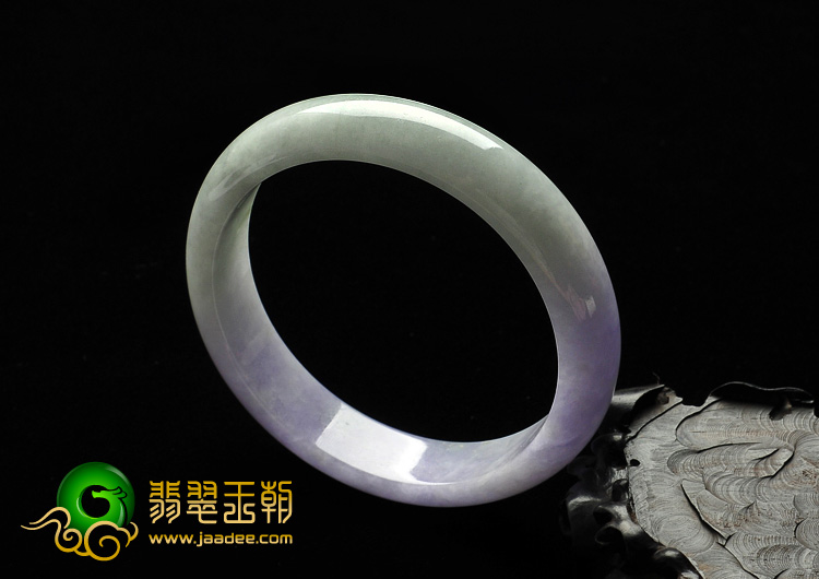 细糯种春带彩缅甸翡翠A货手镯（57.9mm）
