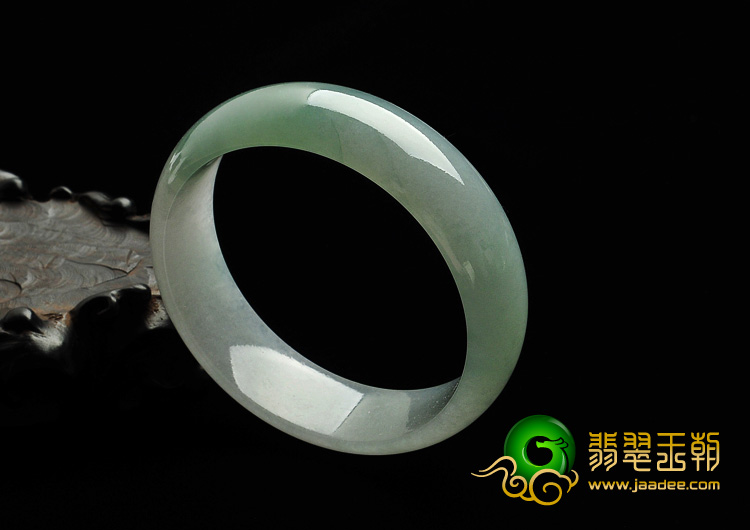 糯冰种晴水缅甸翡翠A货手镯（59.4mm）