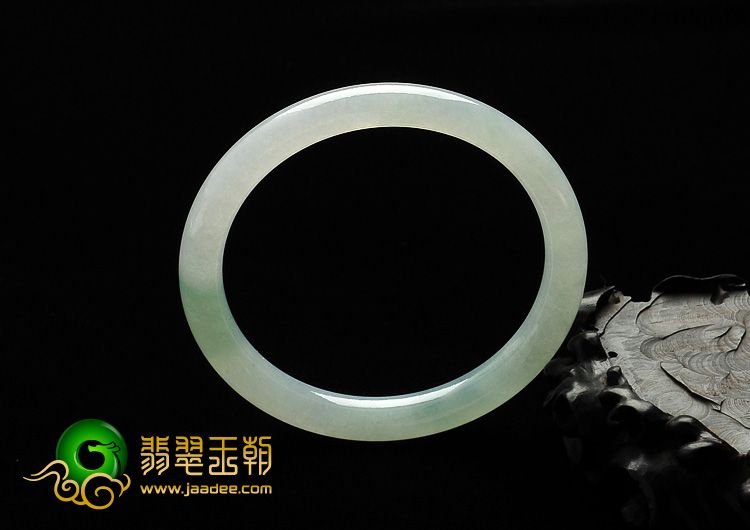 糯冰种晴水缅甸翡翠A货手镯（54.5mm）