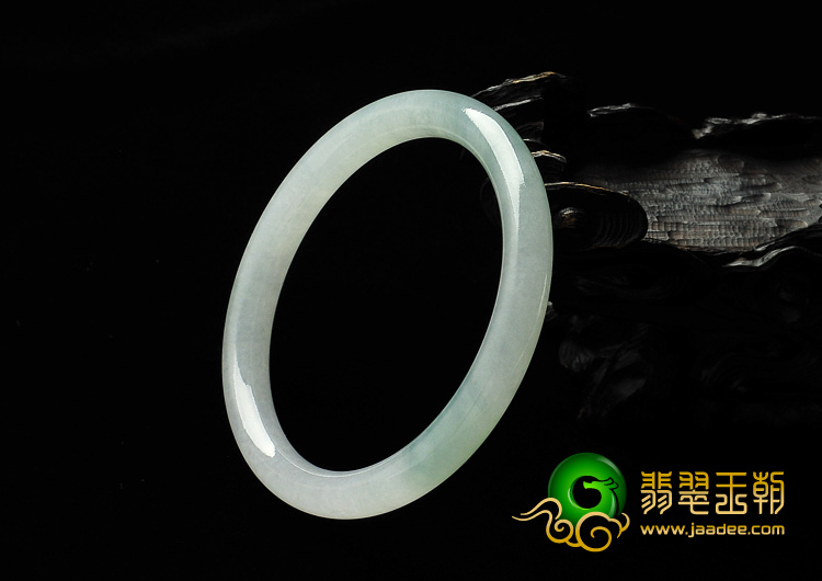 糯冰种晴水缅甸翡翠A货手镯（54.5mm）