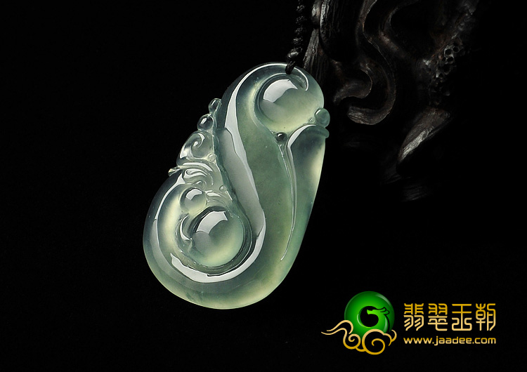 冰玻种晴水缅甸翡翠A货丹凤朝阳挂件