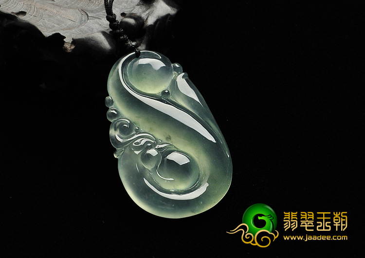 冰玻种晴水缅甸翡翠A货丹凤朝阳挂件