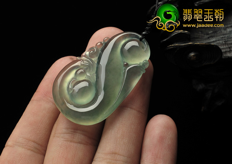 冰玻种晴水缅甸翡翠A货丹凤朝阳挂件