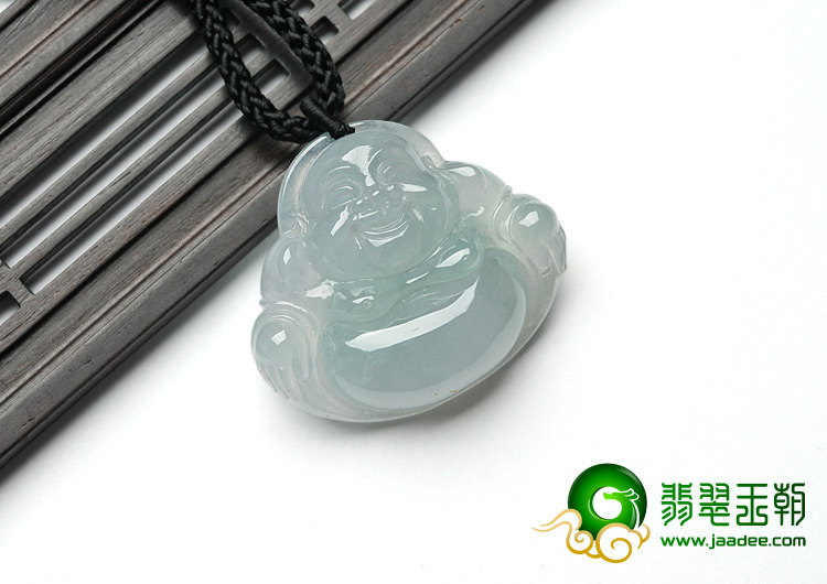 冰种晴水缅甸翡翠A货玉佛挂件