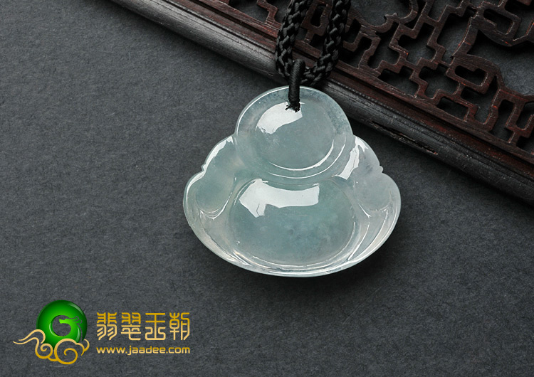 冰种晴水缅甸翡翠A货玉佛挂件