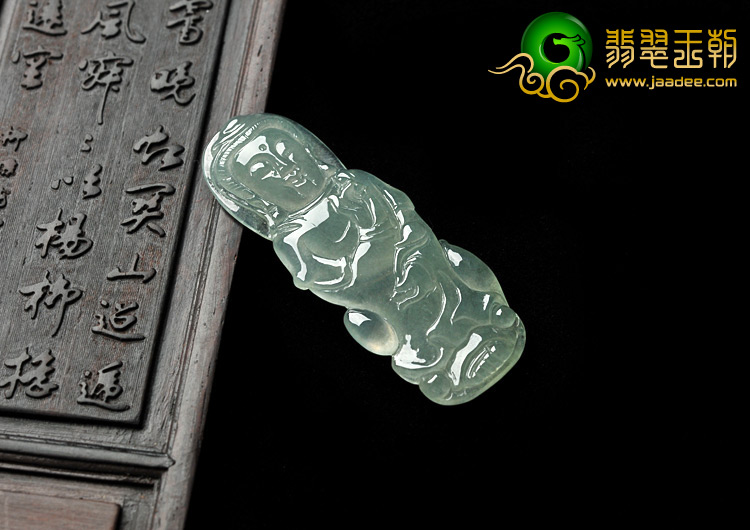 冰种晴水缅甸翡翠A货翡翠站观音挂件