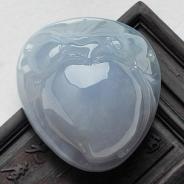 冰种晴水缅甸翡翠A货寿桃挂件