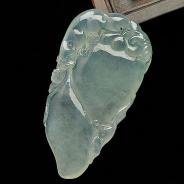 feicui冰种晴水缅甸翡翠A货福瓜挂件