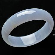 糯冰种紫罗兰缅甸翡翠A货手镯（60.6mm）