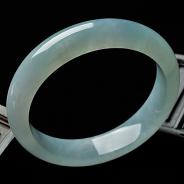 冰种晴水缅甸翡翠A货手镯（55.3mm）