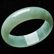 糯冰种晴水缅甸翡翠A货手镯（55.7mm）