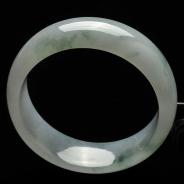 糯冰种飘花缅甸翡翠A货手镯（58mm）