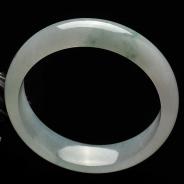 糯冰种飘花缅甸翡翠A货手镯（57.8mm）