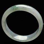 冰种飘花缅甸翡翠A货手镯（56.4mm）