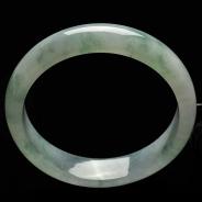 冰种飘花缅甸翡翠A货手镯（56.5mm）