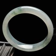 冰种飘花缅甸翡翠A货手镯（52.3mm）