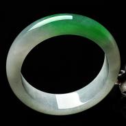 糯冰种翠色缅甸翡翠A货手镯（58.9mm）