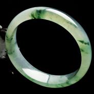 冰种飘花缅甸翡翠A货手镯（58.6mm）