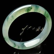 冰种飘花缅甸翡翠A货手镯（56mm）