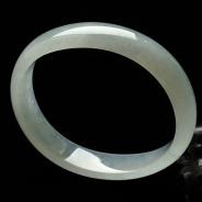 冰种晴水缅甸翡翠A货贵妃镯（58.2mm-49.8mm）