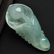 feici冰种晴水缅甸翡翠A货玉兰花挂件