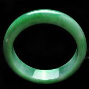 细糯种阳绿缅甸翡翠A货手镯（59.4mm）