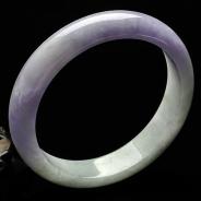 细糯种春带彩缅甸翡翠A货手镯（57.9mm）