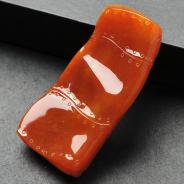 糯冰种红黄翡缅甸翡翠A货节节高挂件