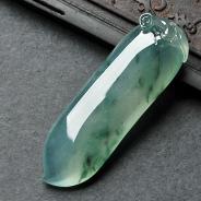 冰种飘花缅甸翡翠A货翡翠福瓜挂件