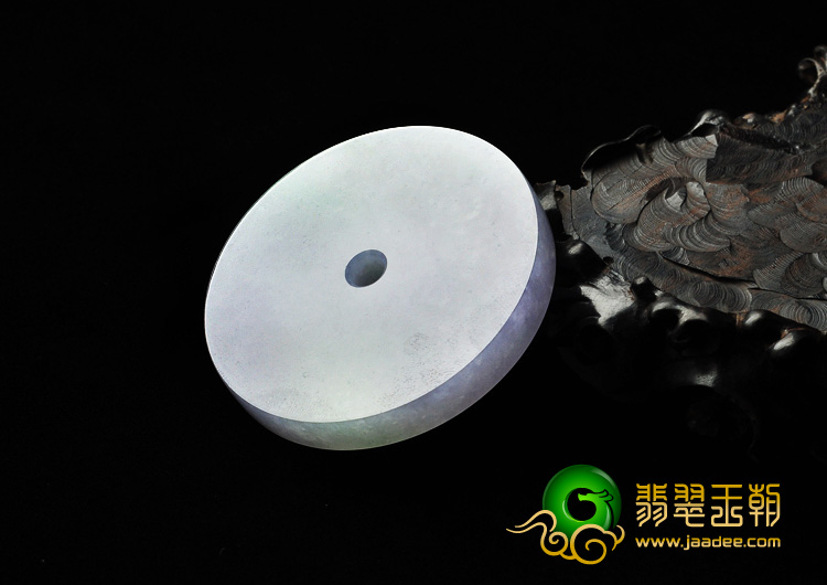 糯冰种春带彩缅甸翡翠A货平安扣挂件