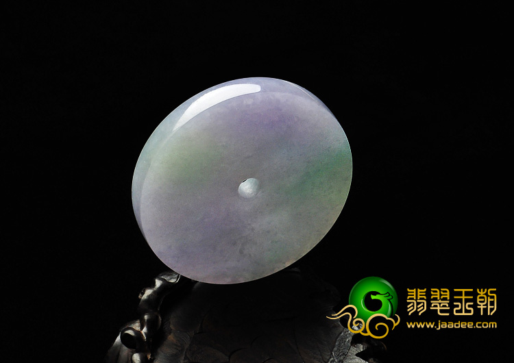糯冰种春带彩缅甸翡翠A货平安扣挂件