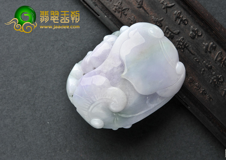 糯冰种紫罗兰晴水缅甸翡翠A货招财进宝挂件