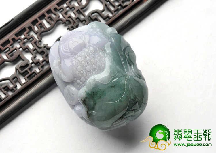 糯冰种紫罗兰晴水缅甸翡翠A货招财进宝挂件