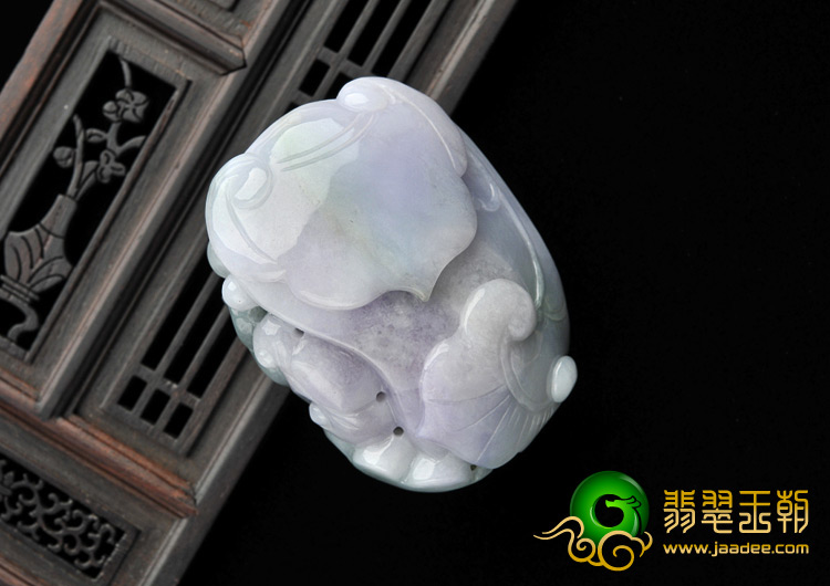 糯冰种紫罗兰晴水缅甸翡翠A货招财进宝挂件