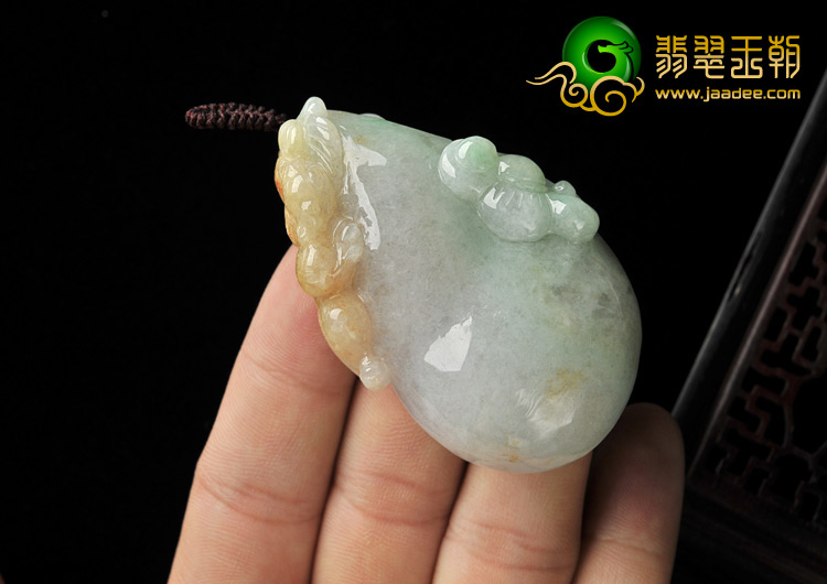 糯冰种三彩缅甸翡翠A货福禄寿挂件