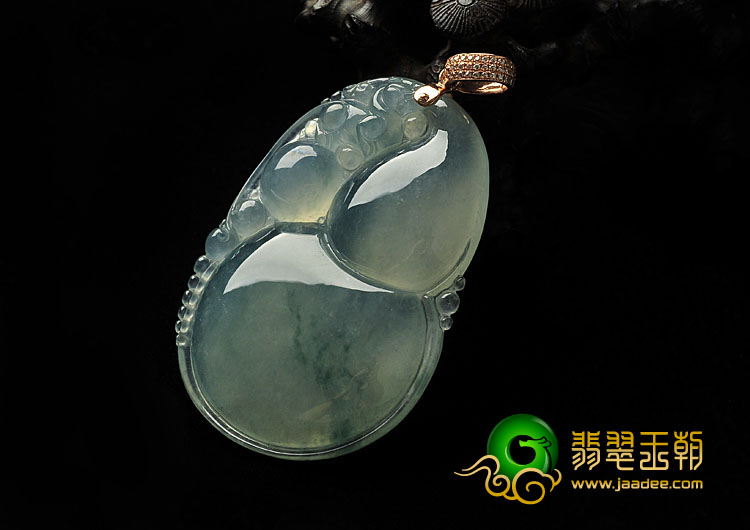 冰种飘花缅甸翡翠A货福禄寿挂件