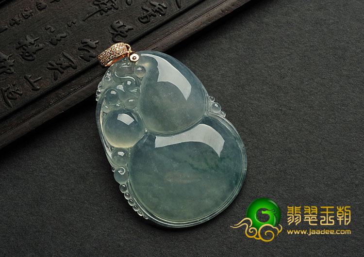 冰种飘花缅甸翡翠A货福禄寿挂件