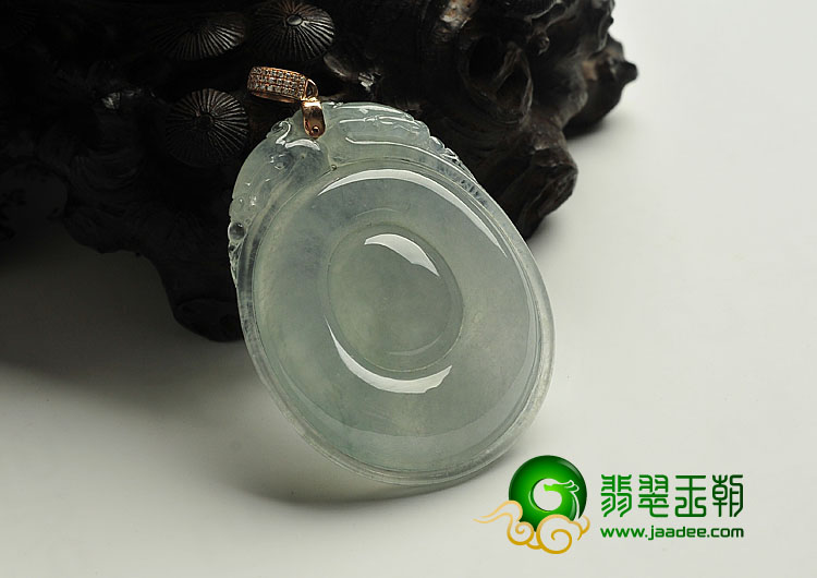 冰种晴水缅甸翡翠A货时来运转挂件