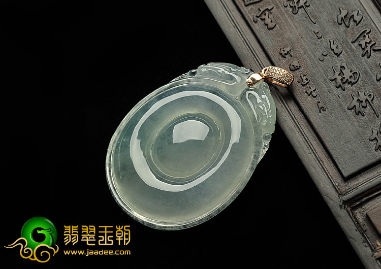 冰种晴水缅甸翡翠A货时来运转挂件