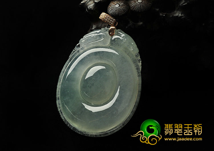冰种晴水缅甸翡翠A货时来运转挂件
