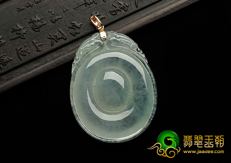 冰种晴水缅甸翡翠A货时来运转挂件