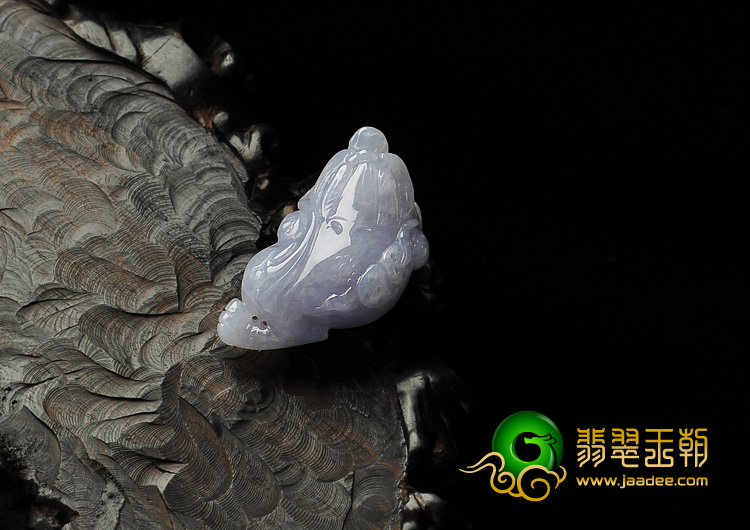 糯冰种紫罗兰缅甸翡翠A货招财进宝挂件
