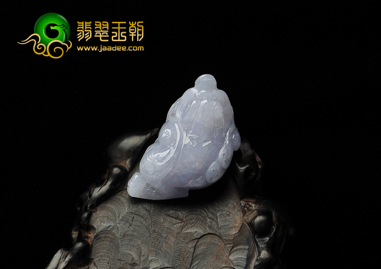 糯冰种紫罗兰缅甸翡翠A货招财进宝挂件