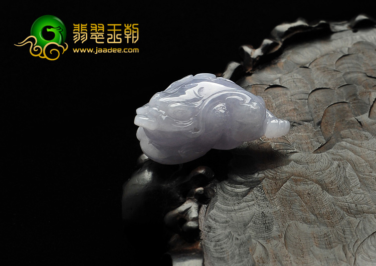 糯冰种紫罗兰缅甸翡翠A货招财进宝挂件