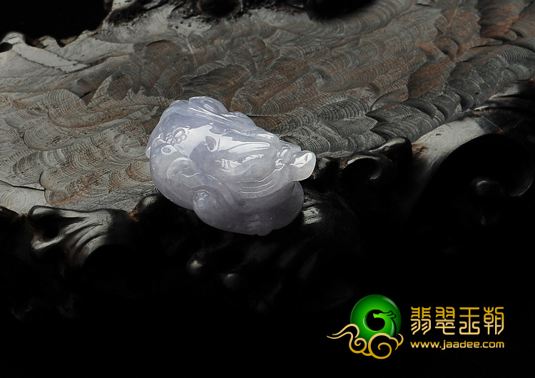 糯冰种紫罗兰缅甸翡翠A货招财进宝挂件