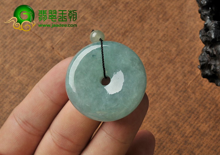 糯冰种晴水缅甸翡翠A货平安扣挂件