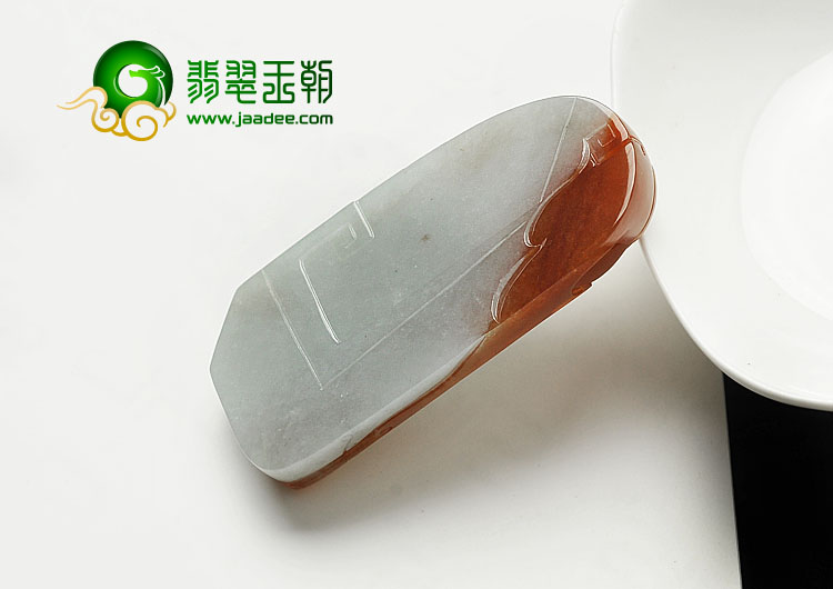 糯冰种红黄翡缅甸翡翠A货龙凤呈祥挂件