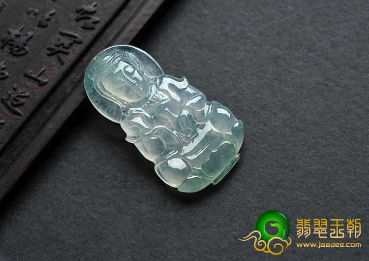 冰种晴水缅甸翡翠A货观音挂件