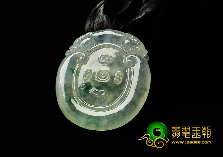 冰玻种飘花缅甸翡翠A货望子成龙挂件
